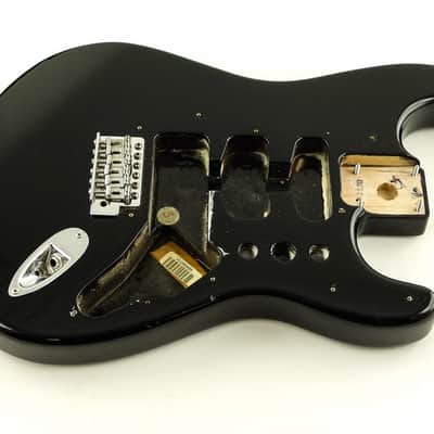 USED 2002 Fender MIM Standard Strat BODY & HARDWARE Guitar Black image 1