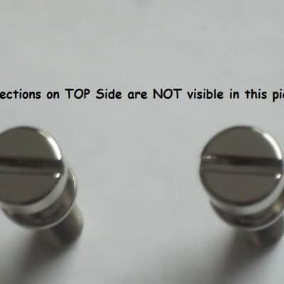 one pair of rarely handled, near A+ genuine Gibson Nickel STUDS, also called Mounting Pieces (NO anchors) for PTTP-015 Nickel Stop Bar Tail piece (Stop Bar Tailpiece NOT included) nickel finish (ninc alloy metal) image 7