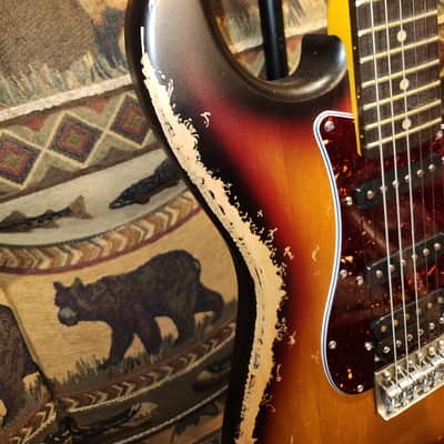 Aged Relic Stratocaster Style Guitar Reproduction image 5