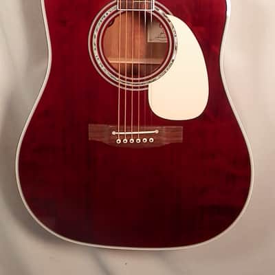 Takamine JJ325SRC John Jorgenson 6-string Dreadnought Cutaway Acoustic Electric Gloss Red Stain with case NEW image 3