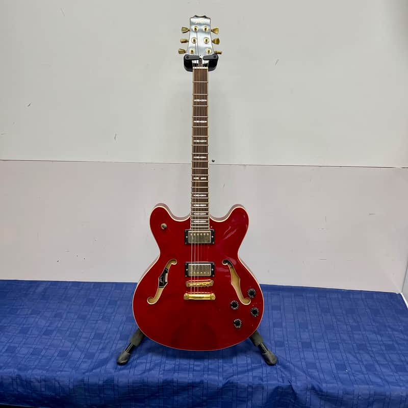 Used Peavey JF-1 Hollowbody Electric Guitar Transparent Red image 1