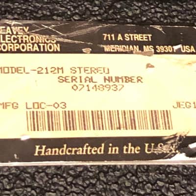 Peavey 212M Stereo Guitar Cabinet 1995-1997 Black image 3