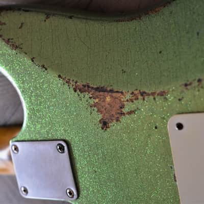 Fender Custom Stratocaster Heavy Relic Lime Green Sparkle CS Texas Specials image 5