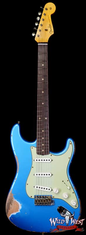 Fender Custom Shop 1962 Stratocaster Hand-Wound Pickups AAA Dark Rosewood Slab Board Heavy Relic Lake Placid Blue 7.90 image 1