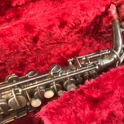 Martin Handcraft Curved Bb Soprano Saxophone Rare! 1926 - Silver Plate image 8