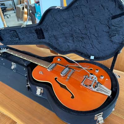Duesenberg Gran Royale Single Cut Hollow Electric Guitar 2010s Vintage Orange image 4