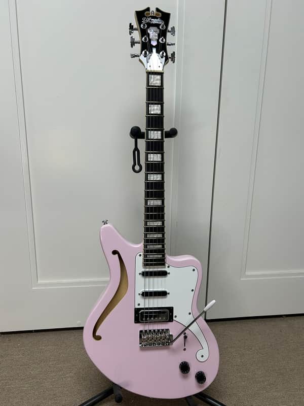 D'Angelico Premier Series Bedford SH Limited Edition Guitar with Tremolo - Shell Pink image 1