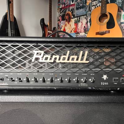 Randall RD100H Diavlo 3-Channel 100-Watt Tube Guitar Amp Head 2010s - Black + Randall 4x12 Speaker Cabinet image 5