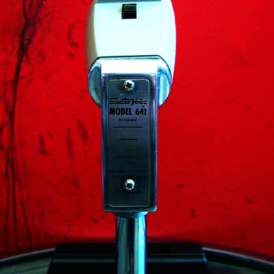 Vintage 1960's Electro-Voice 641 Omnidirectional Dynamic Microphone w Atlas DS-2 model desk stand display prop repair 638 image 11