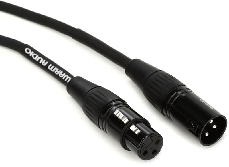 Warm Audio Pro Series XLR Female to XLR Male Microphone Cable - 15-foot, Black/Silver (Pro-XLR-15') image 1