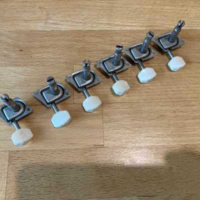 Fender Guitar Tuners CBS Era White Button Tuner Pegs Mustang Coronado Duo Sonic 60s 70s image 5