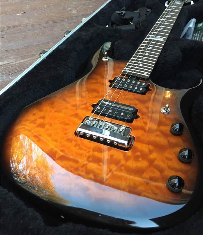 Music Man John Petrucci BFR JP6  2015 Black Gold Quilt image 1