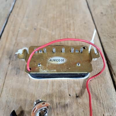 Unbranded Humbucker Pickup Double White ALNICO 50 Label image 2