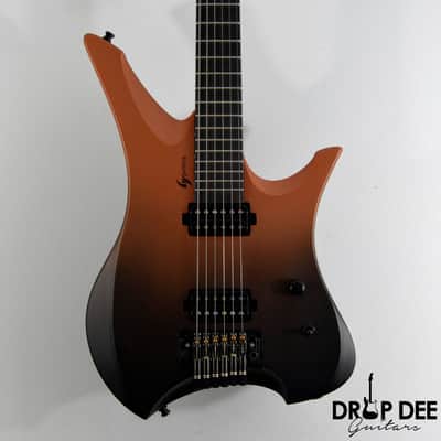 GV Guitars Syrius "Ember" Baritone Headless Electric Guitar w/ Bag - Ember image 1