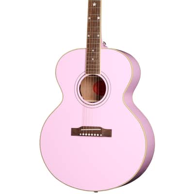 Epiphone J-180 LS Acoustic Electric Guitar Pink image 1