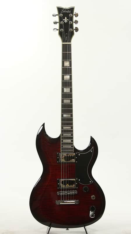 Schecter S-II Custom STCB 650 See-Thru Cherry Burst Electric | Reverb