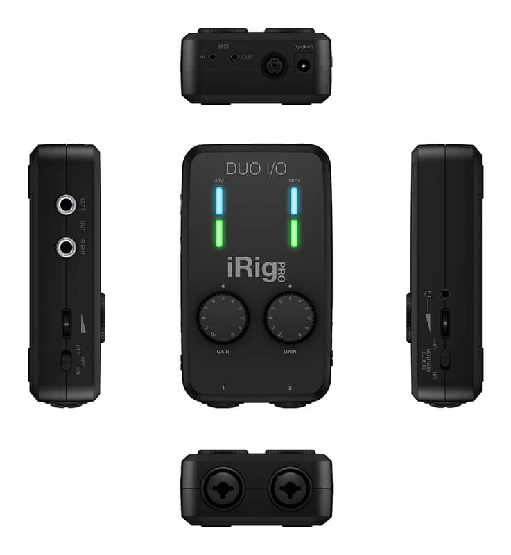 IK Multimedia iRig Pro DUO I/O 2-Channel Audio & MIDI Interface for iOS MAC PC image 1