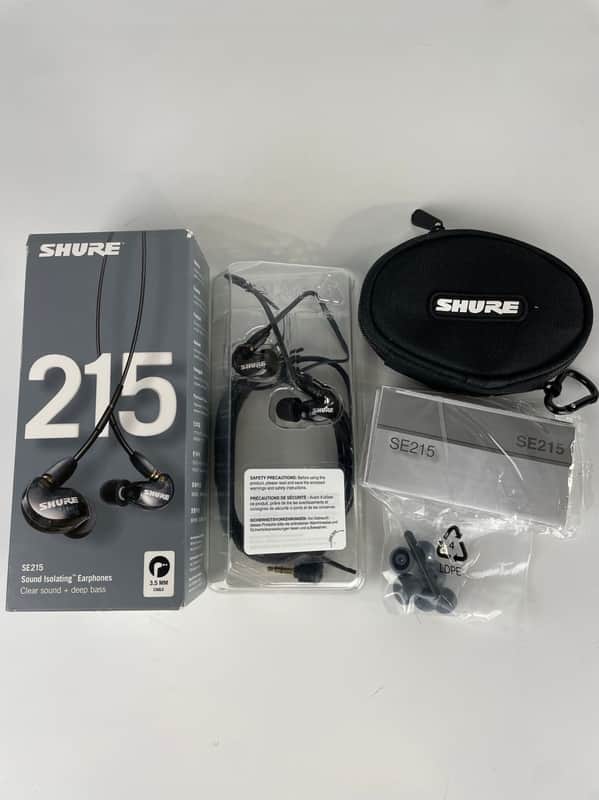 Shure SE215 Single Driver In-Ear Monitors, Black image 1