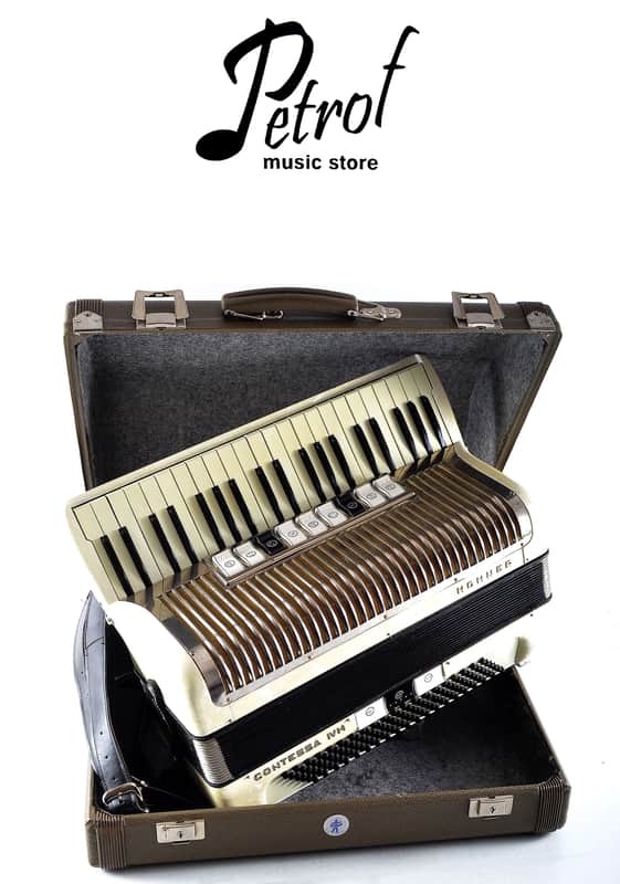 Immagine Rare Old/ Vintage German Made Top Quality Piano LMMM Accordion Hohner Contessa IV M - 120 bass, 12 switches + Hard Case&Straps-Youtube VIDEO - 1
