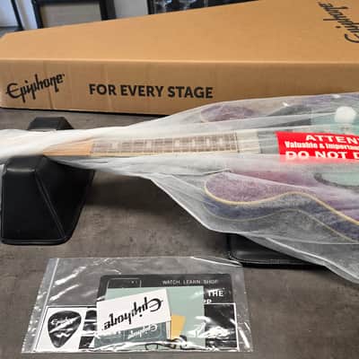 Epiphone ES-335 Blueberry Burst BRAND NEW Figured Flame Top and Back Semi-Hollowbody Hollow Body Archtop 335 Electric Guitar image 3