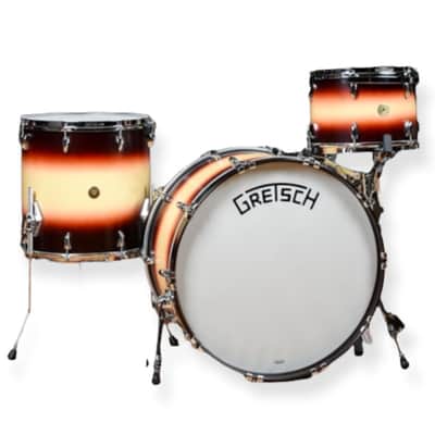 Mint Gretsch Broadkaster 4-Piece Kit (8x12, 14x14, 14x18k, 5x14 Snare) Satin Tobacco/Vintage White Burst image 1