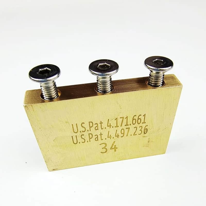 Korean-made double tremolo electric guitar bridge pure copper base tremolo system brass base metal block 34mm image 1
