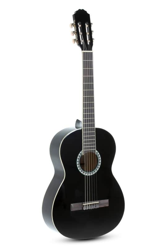 GEWA Basic Plus 4/4-Size Classical Guitar – Black High-Gloss Finish image 1