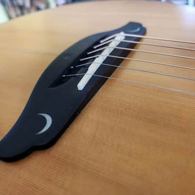 Woodware 1660CE bowl-back electric/acoustic w/LR Baggs pickup + Ovation case - natural image 3