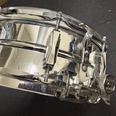 Ludwig No. 410 Super-Sensitive 5x14" 10-Lug Aluminum Snare Chrome-Plated image 2