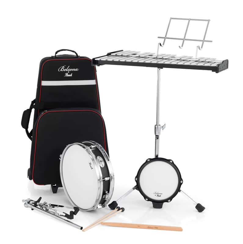 Pearl Belsona 32-Note Glockenspiel Bell Student Educational Percussion Kit with Snare Drum and Tunable Practice Pad (PL200C) image 1