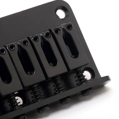Musiclily 65mm Fixed Hardtail Saddle Bridge For Kid Children 6 String Electric Guitar,Black image 3