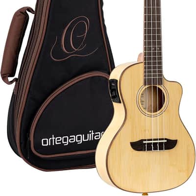 Ortega Guitars, 4-String Horizon Series Revese Headstock Concert Acoustic-Electric Ukulele w/Bag, Right, Natural, Akustisch-Elektronisch (RUBO-CE) image 1