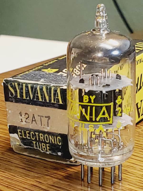 12AT7 Sylvania NOS/NIB Black Plate/Copper Post TV7 Tested (1)Tube Lot image 1