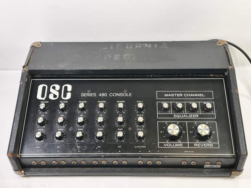 Vintage QSC PA Series 490 Console 5 Channel w/ Reverb image 1