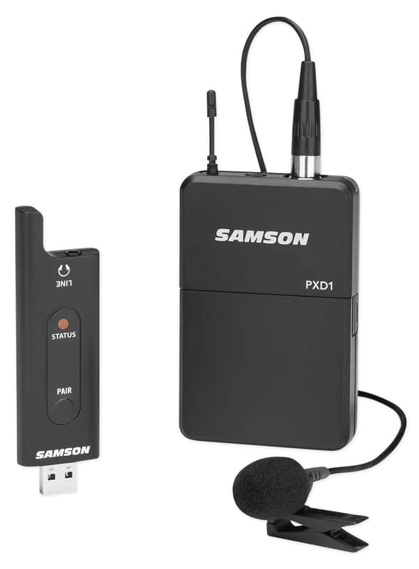 SAMSON Stage XPD2 USB Digital Wireless Beltpack Microphone System w/LM8 Lavalier image 1
