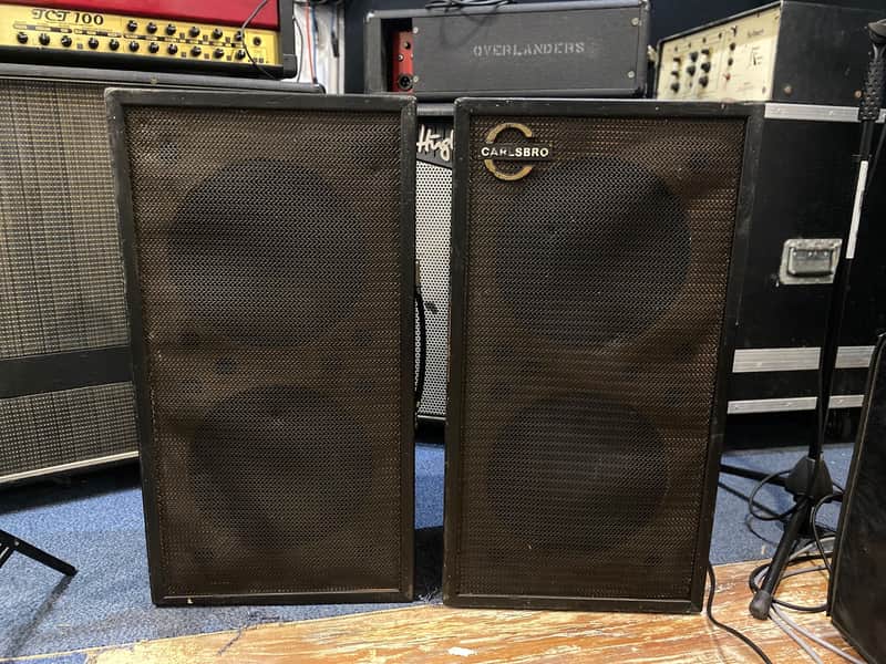 Carlsbro Celestion g12s 2x12 cabinet Late 60s - Black image 1