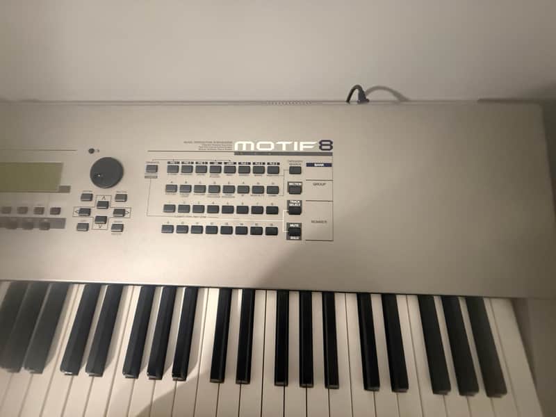 Yamaha Motif 8 Production Synthesizer 2000s - Gray image 1
