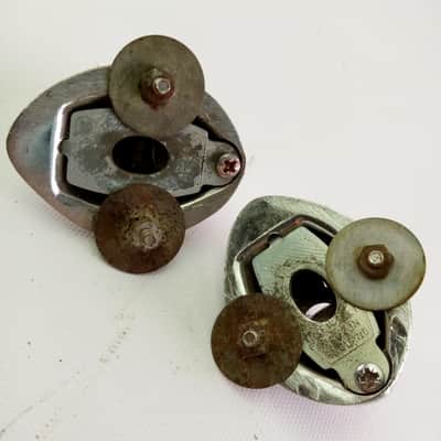 Premier Bass Drum Elite Spur Mounts Spring-Loaded Push-Lever Chrome Vintage 60s image 3