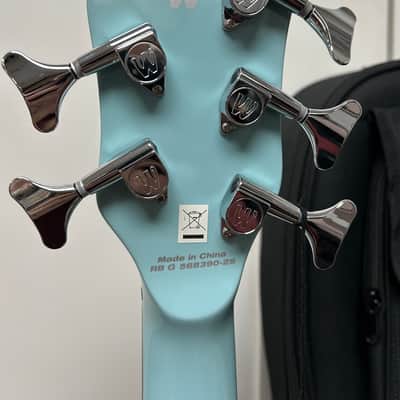 Warwick RockBass Star Bass 5-String Semi-Hollow Bass Guitar 2025 - Solid Daphne Blue High Polish image 5