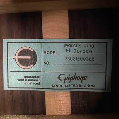 NEW! Epiphone Marcus King El Dorado Acoustic-Electric - Antique Natural - Authorized Dealer - G07450 - 5.7lbs image 4