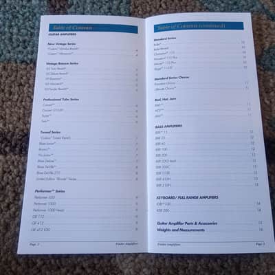 Vintage 1995 Fender Amplifier Catalog! Rare, Original Case Candy, Paperwork! image 2
