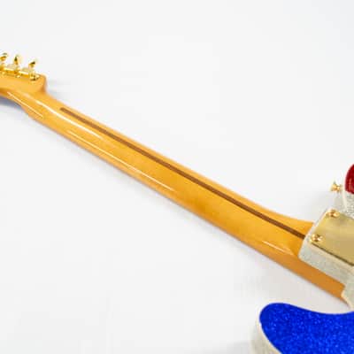 Fender Buck Owens Telecaster Electric Guitar - Red, Silver, and Blue Sparkle image 10