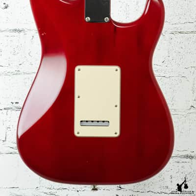 Warmoth/Fender Partscaster Left Handed Transparent Red image 4