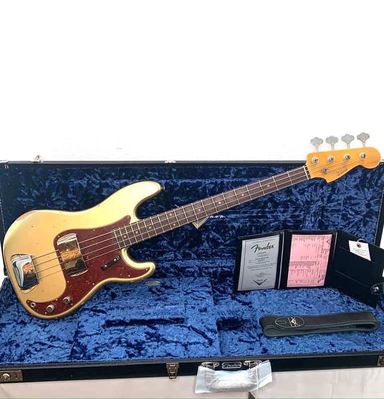 Fender Custom Shop LTD '62 Precision Bass Relic - Aged Aztec Gold image 1
