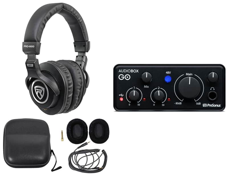 Presonus AudioBox GO 2x2 USB-C Bus Power Audio Recording Interface+Headphones image 1