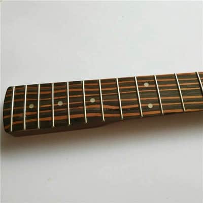 Zebra Wood 4 String Precision P Bass Style Neck, 20 Frets Fingerboard image 2