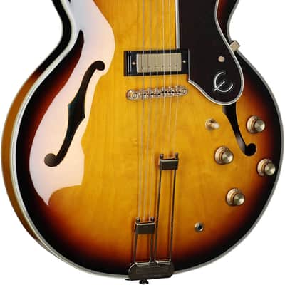 Epiphone Sheraton Semi-Hollowbody Electric Guitar (with Gig Bag), Vintage Sunburst, with Gold Hardware image 3