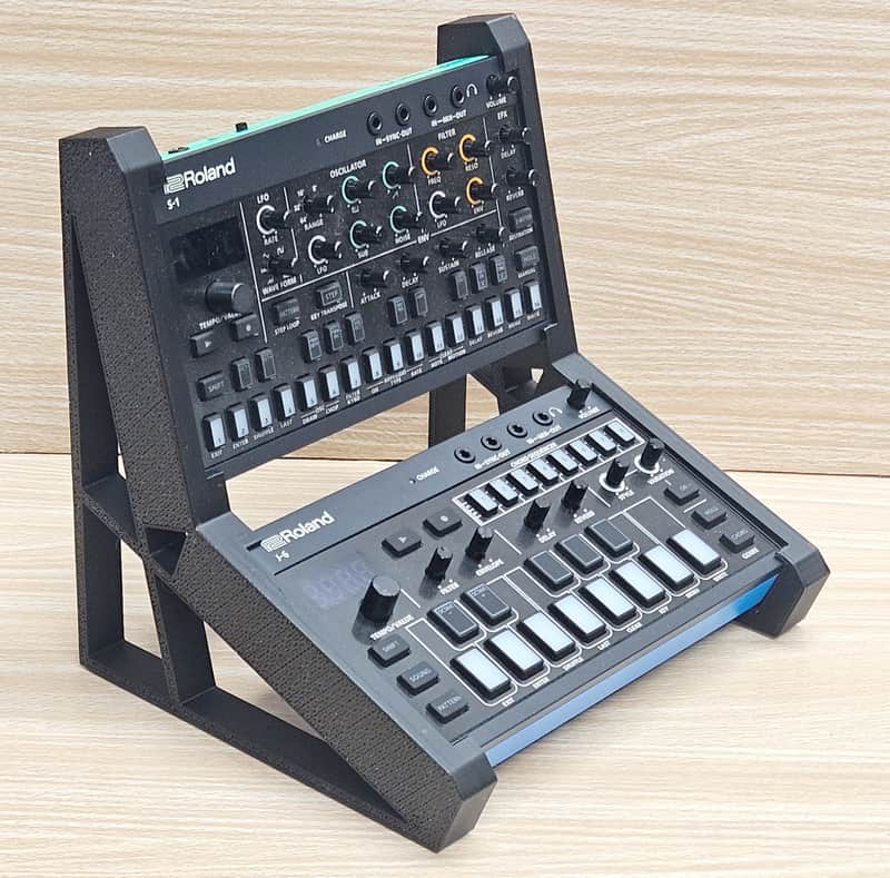 The Analog Source 2 Tier Multi Position Angled Stands for Roland AIRA Compact P-6 T-8 J-6 S-1 Synthesizer image 1