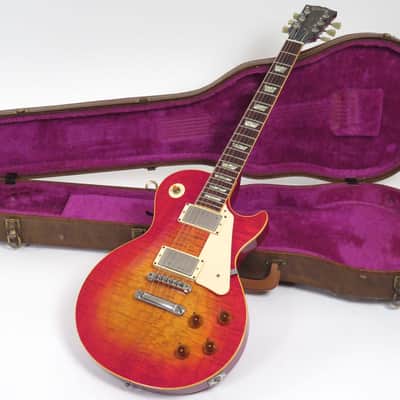 1982 Gibson Les Paul 59 Reissue Cherry Sunburst - "One Off" Kalamazoo Early 59 RI - Super Flame Top Used – Very Good image 3