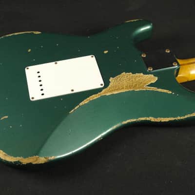Fender Custom Shop 60th Anniversary 1954 Heavy Relic Stratocaster - Maple Fingerboard - Sherwood Green image 3